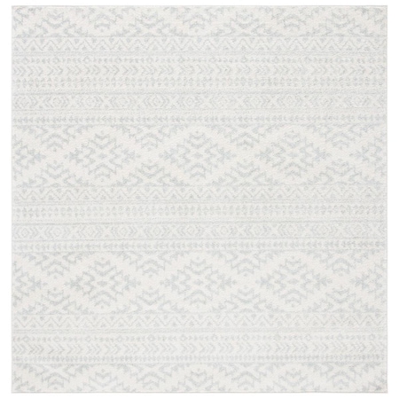 Safavieh 10 x 10 ft. Tulum Power Loomed Square Area Rug Ivory & Light Grey TUL272G-10SQ